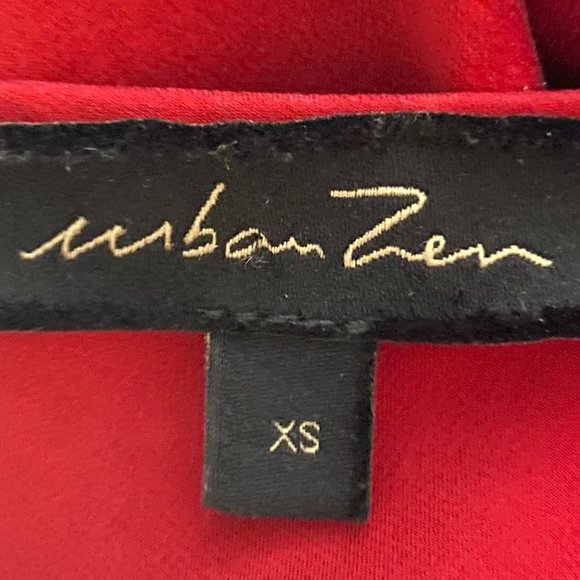 Gorgeous Urban Zen (Donna Karan) Sleeveless Draped Dark Red Silk Charmeuse Dress - Picture 11 of 15